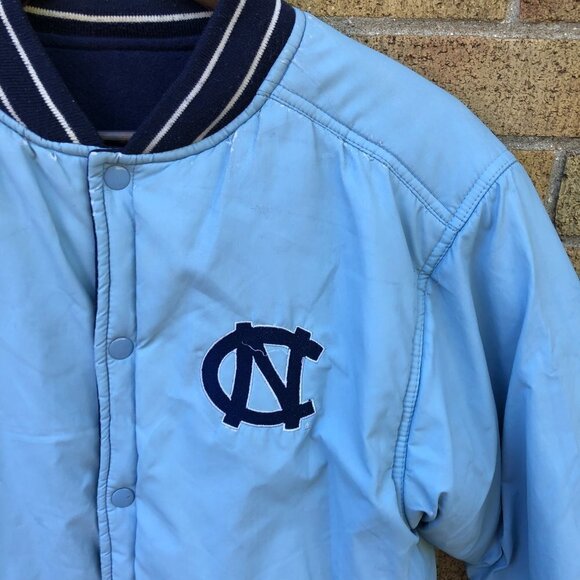 Vintage 1996 Mighty Mac Sports Reversible North Carolina UNC Varsity Jacket - Picture 10 of 15
